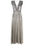 JEAN-LOUIS SABAJI pleated tulle maxi dress - Grey