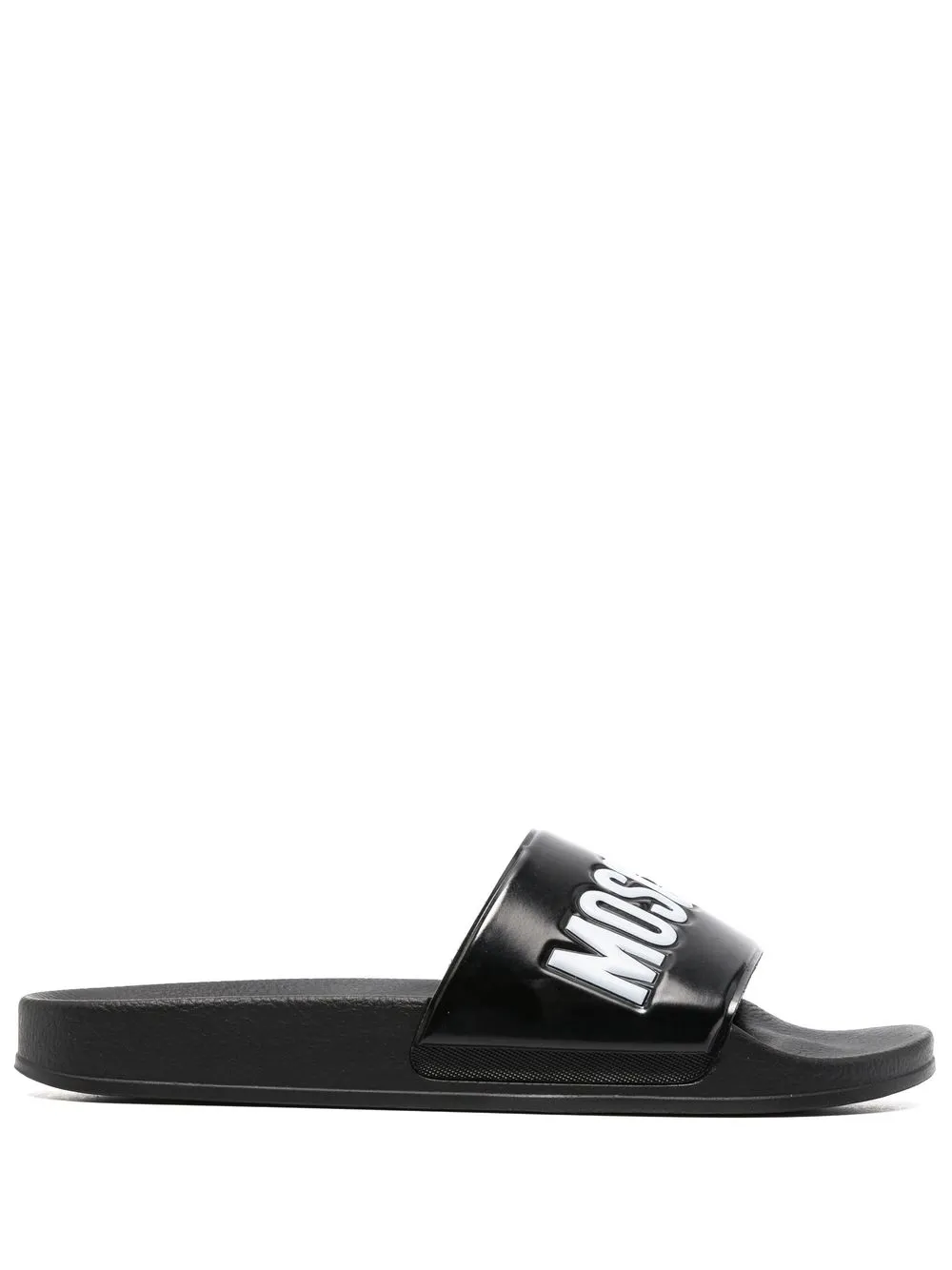 

Moschino debossed-logo clipes - Black