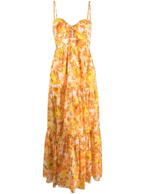 ZIMMERMANN Maxikleid mit Blumen-Print
