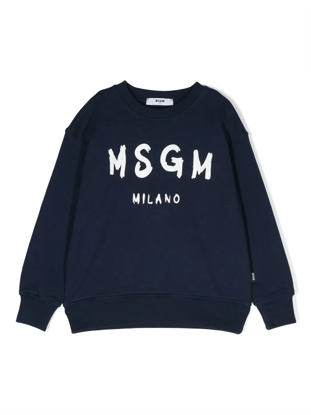 

MSGM Kids sudadera con logo estampado - Azul