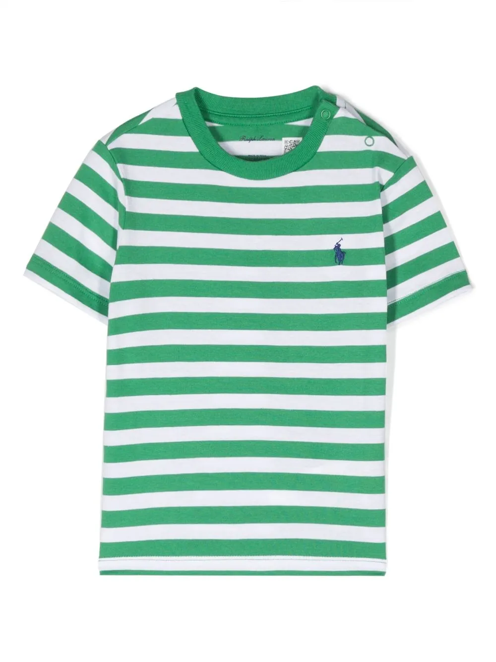 

Ralph Lauren Kids playera manga corta con rayas estampadas - Verde