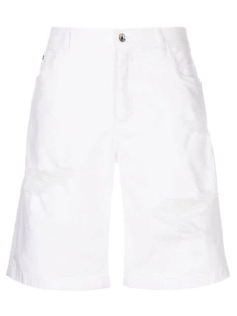 Dolce & Gabbana - ripped cotton shorts