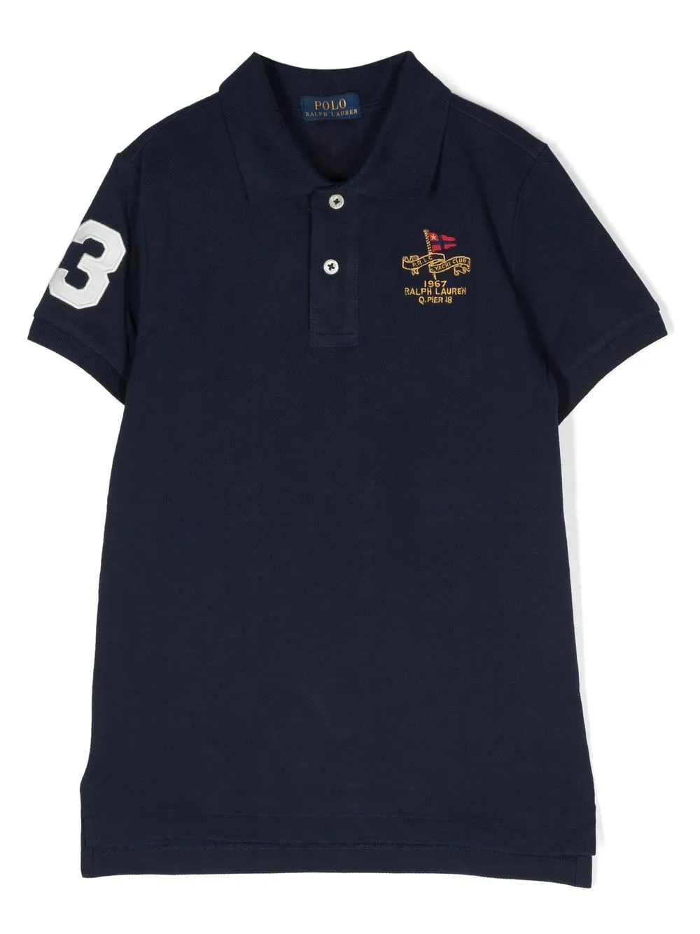 Ralph Lauren Kids' Embroidered-logo Polo Shirt In Blue