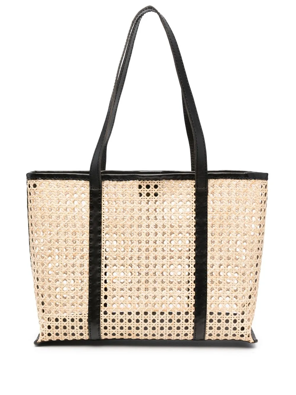 

BEMBIEN handcrafted-effect straw tote bag - Neutrals