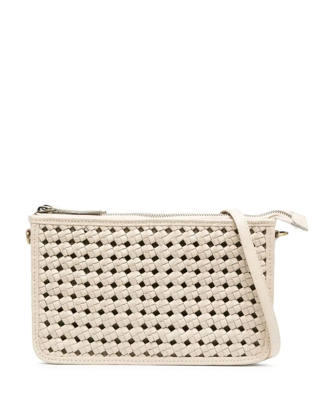 

BEMBIEN leather woven crossbody bag - Neutrals