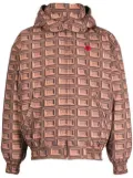 ICECREAM graphic-print padded jacket - Brown