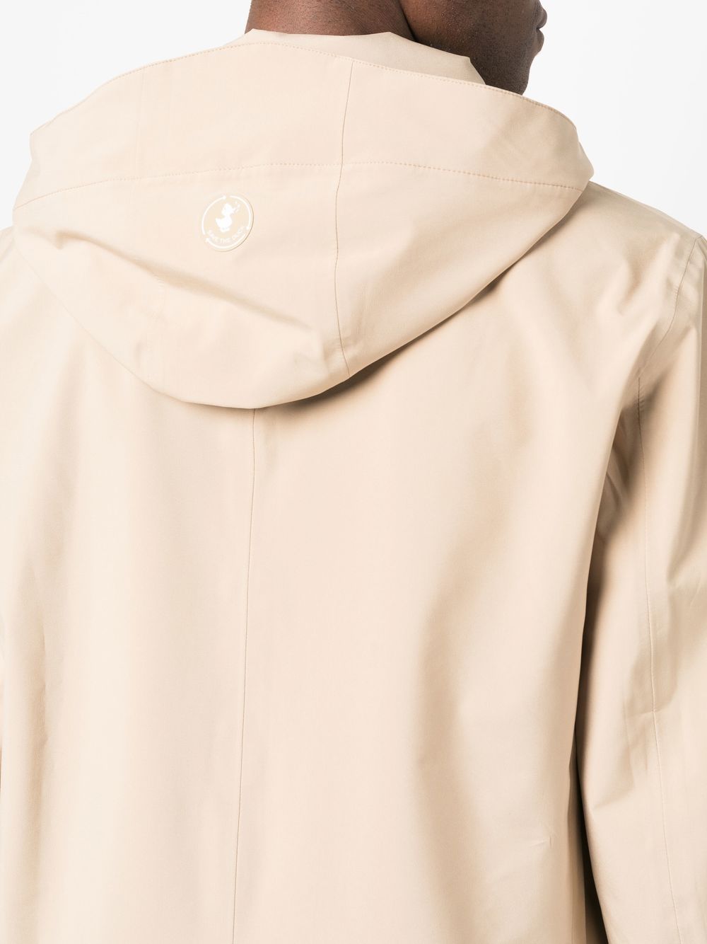 Shop Save The Duck Hoooded Parka Coat In Neutrals