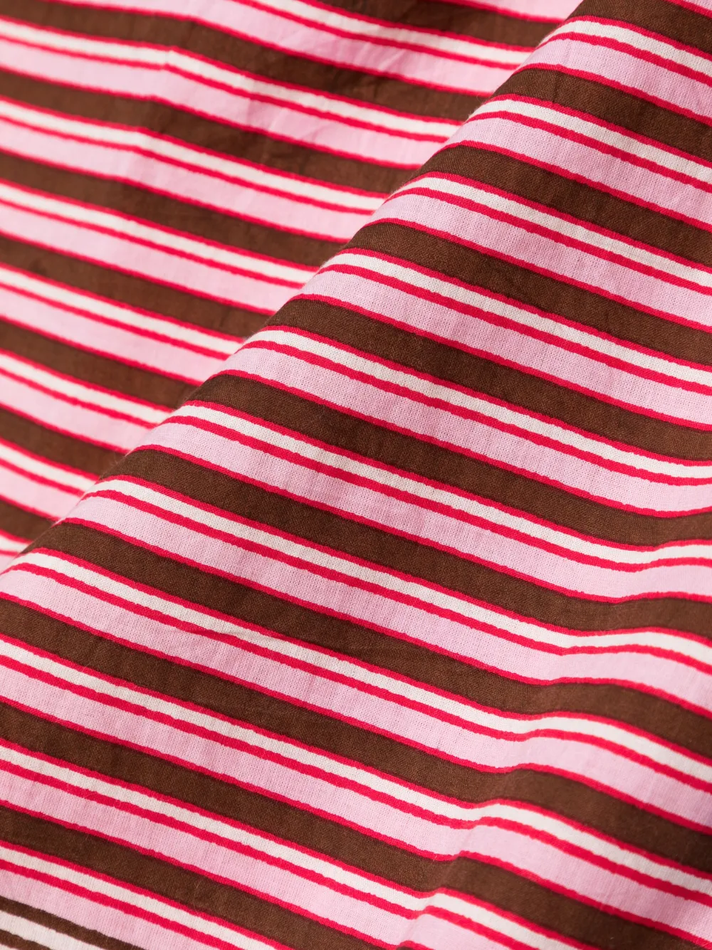 Gimaguas Stripe-pattern Cotton Scarf In 粉色