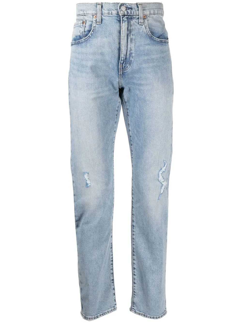 

Levi's ripped-detailing straight-leg jeans - Blue