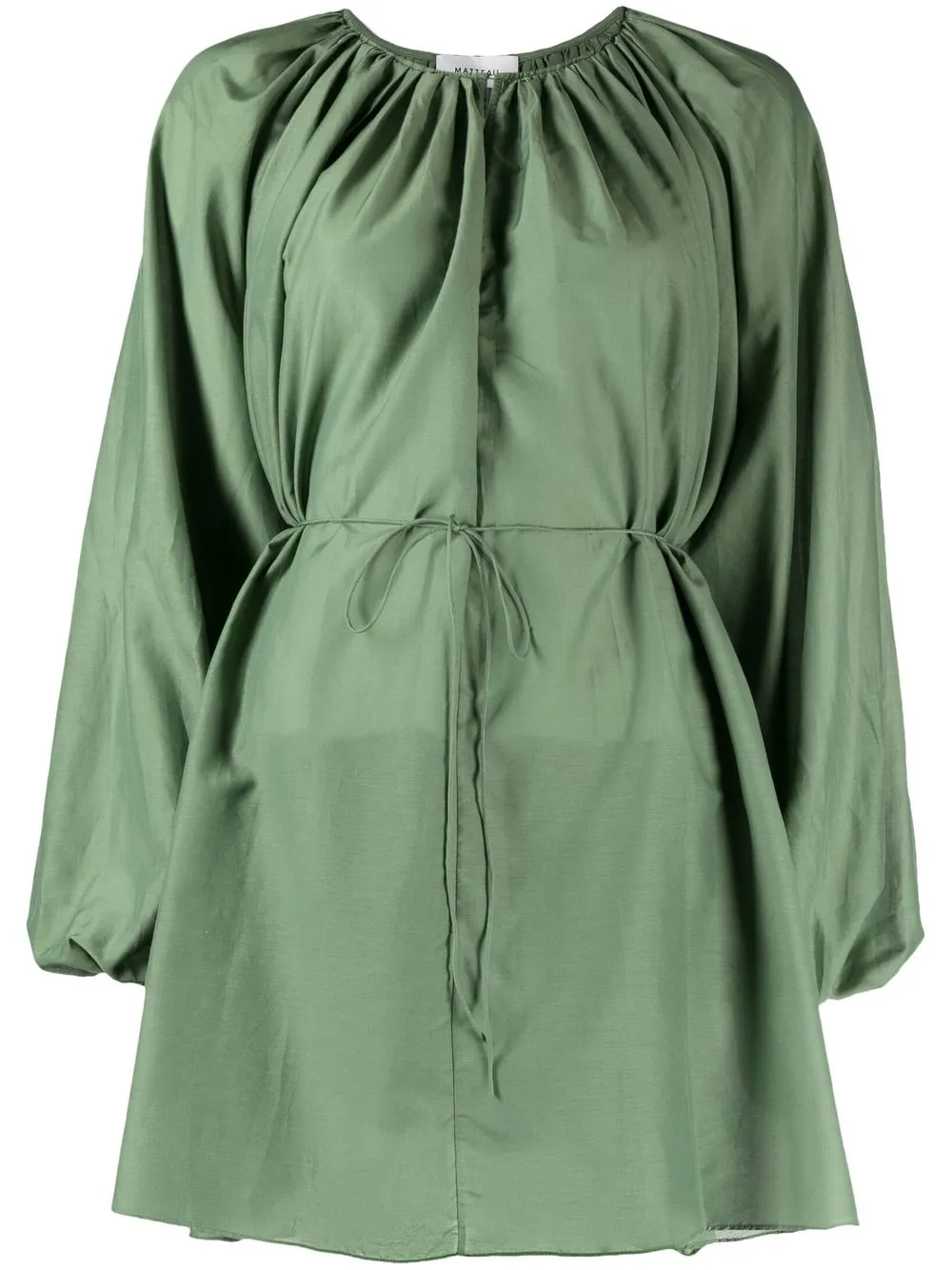 

Matteau vestido corto con cuello fruncido - Verde