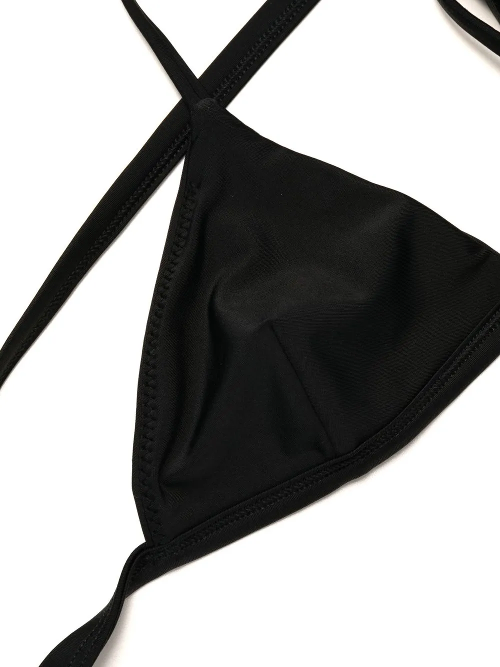 Matteau Triangle-cup Wrapped Bikini Top In Schwarz