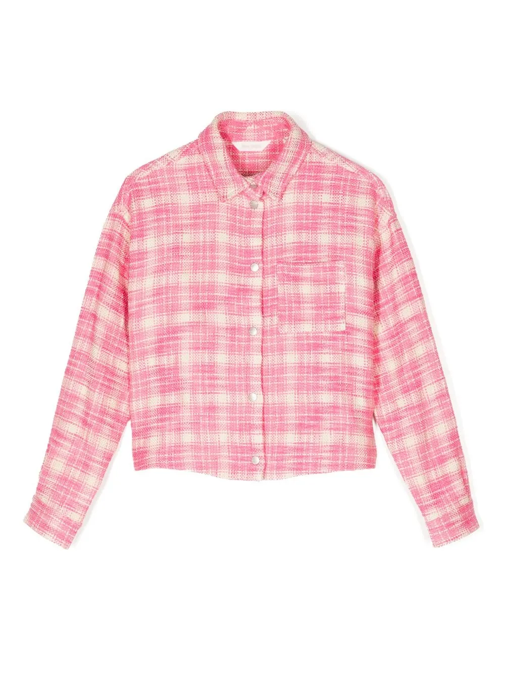 

Palm Angels Kids check-tweed long sleeves shirt - Pink