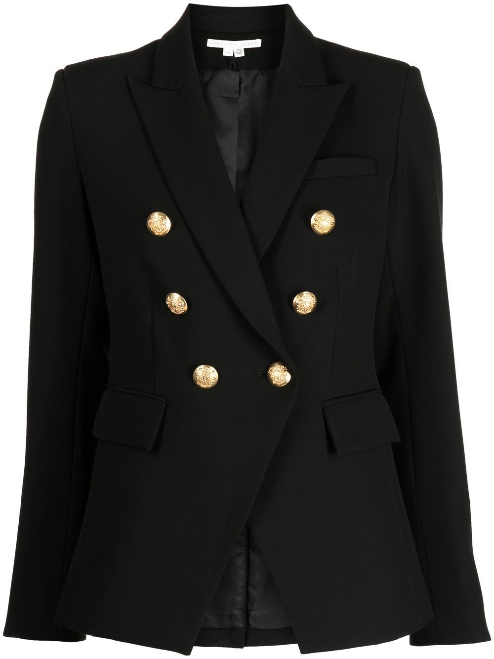 

Veronica Beard double-breasted golden-buttons blazer - Black