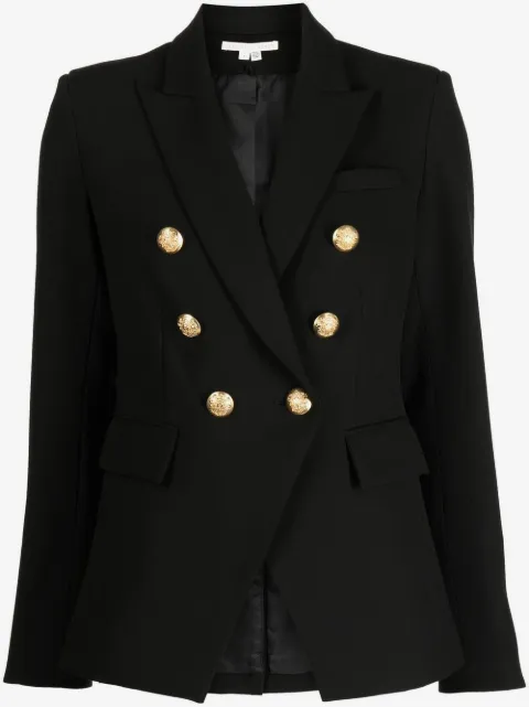 Veronica Beard double-breasted golden-buttons blazer