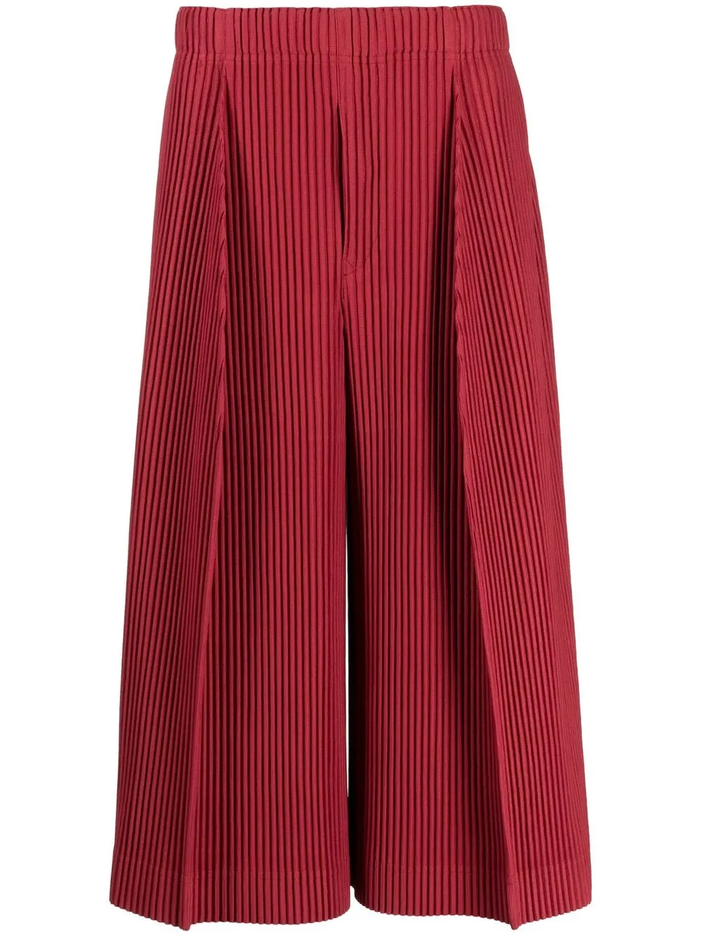 

Homme Plissé Issey Miyake pantalones capri con pinza - Rojo