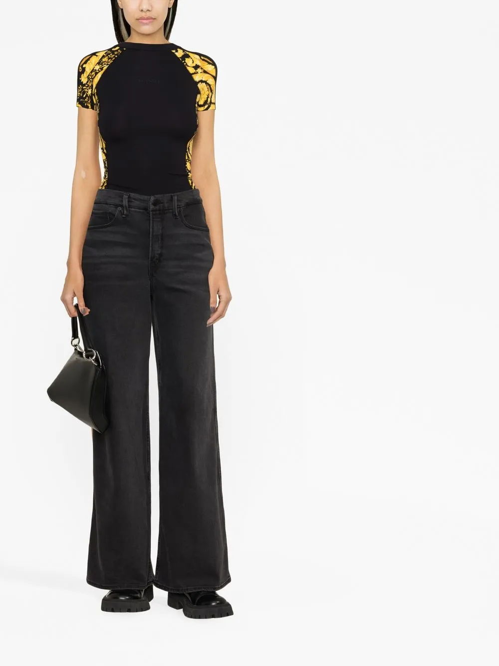 Versace Top met korte mouwen - Zwart