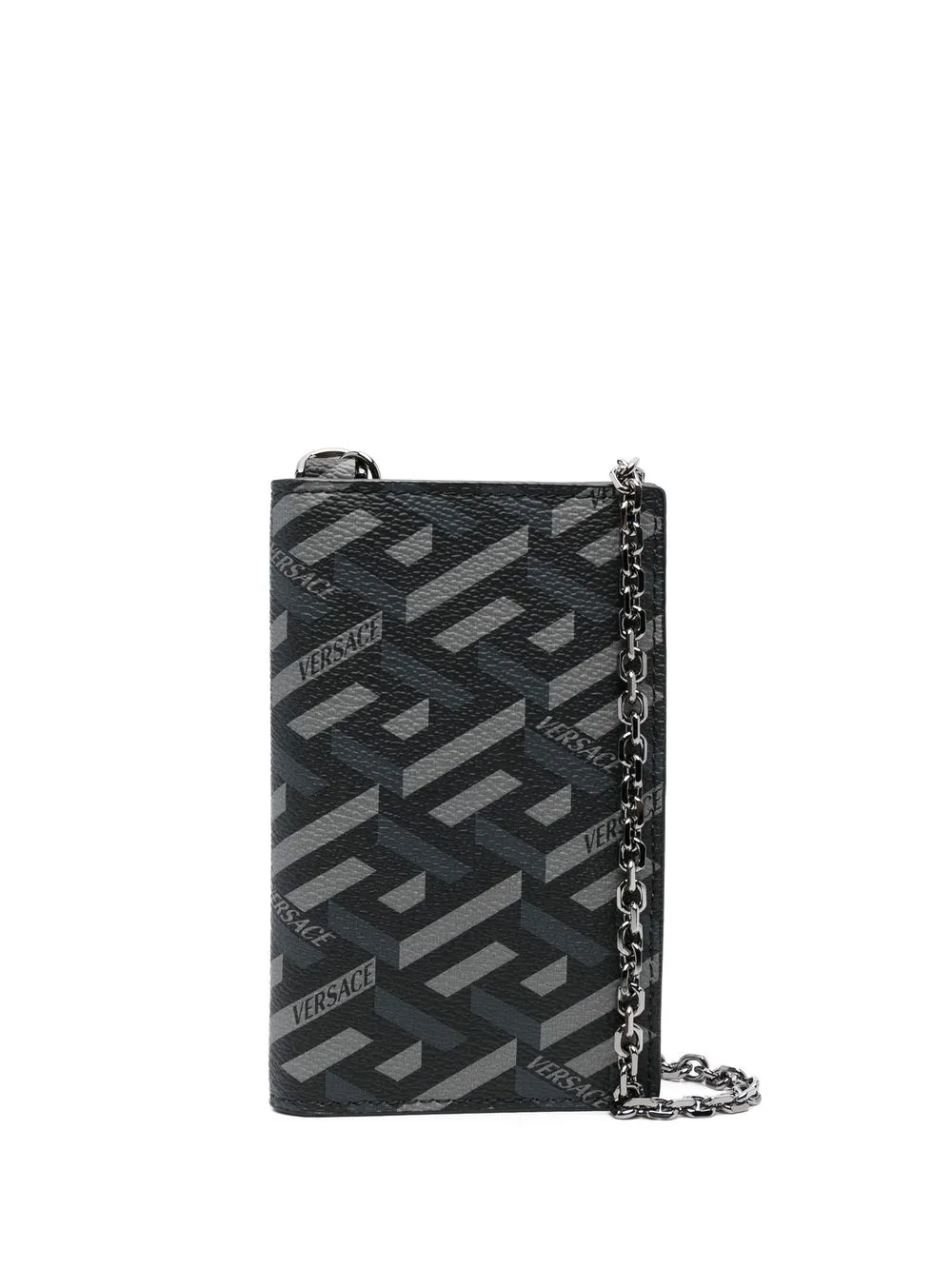

Versace La Greca chain-strap wallet - Black