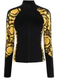 Versace baroque-print zip-up jacket - Black
