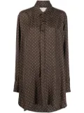 Maison Margiela Tie-print silk shirt - Brown