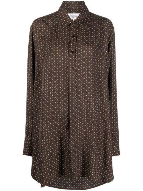 Maison Margiela Tie-print silk shirt Women