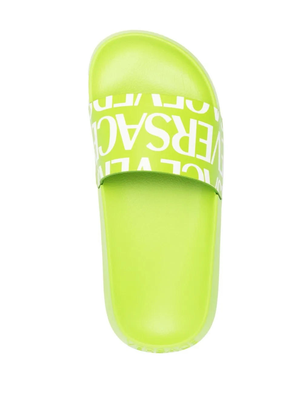 Versace Logo-print Slides In Grün