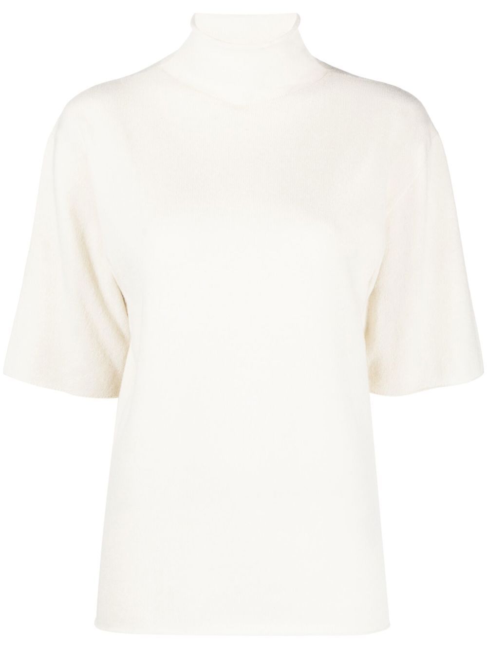 

Jil Sander short-sleeved roll-neck knitted top - Neutrals