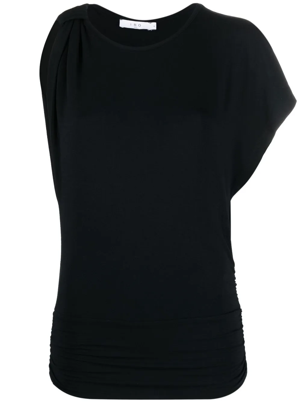 

IRO one-sleeve modal-print top - Black