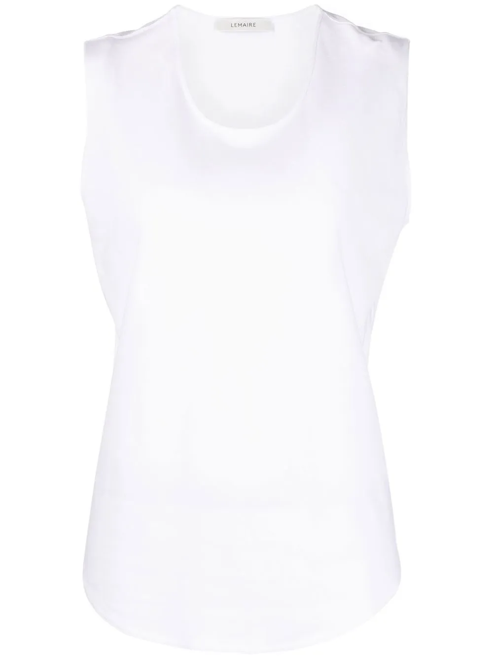 Lemaire round-neck sleeveless vest top - White