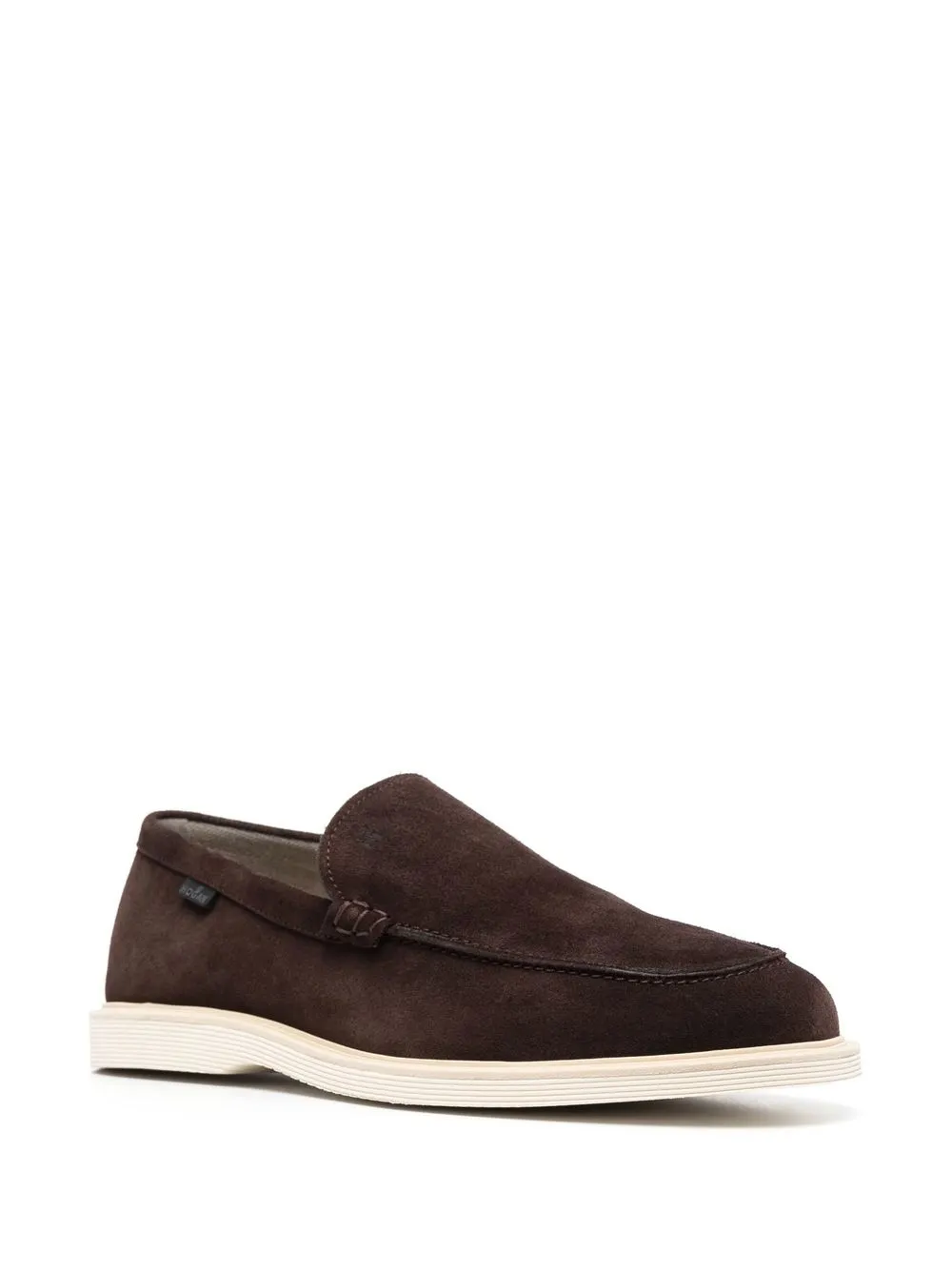 Hogan Loafers met logopatch - Bruin