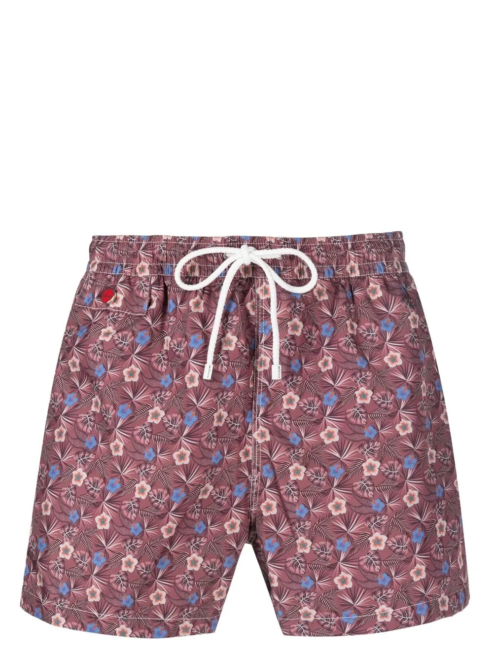 

Kiton floral-print swim shorts - Brown