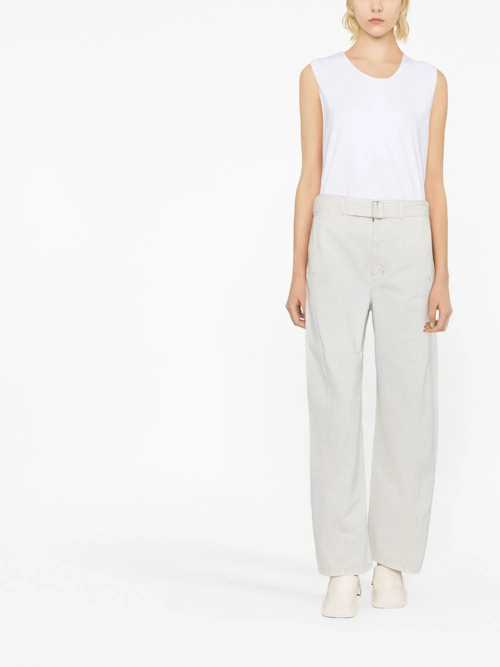 Lemaire Jeans met ceintuur - Grijs