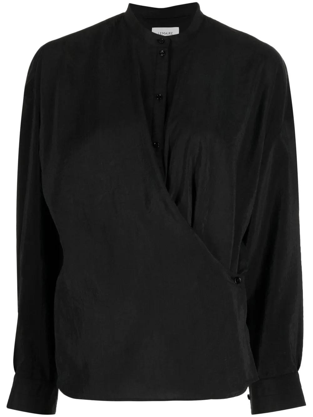 

Lemaire ruched satin shirt - Black
