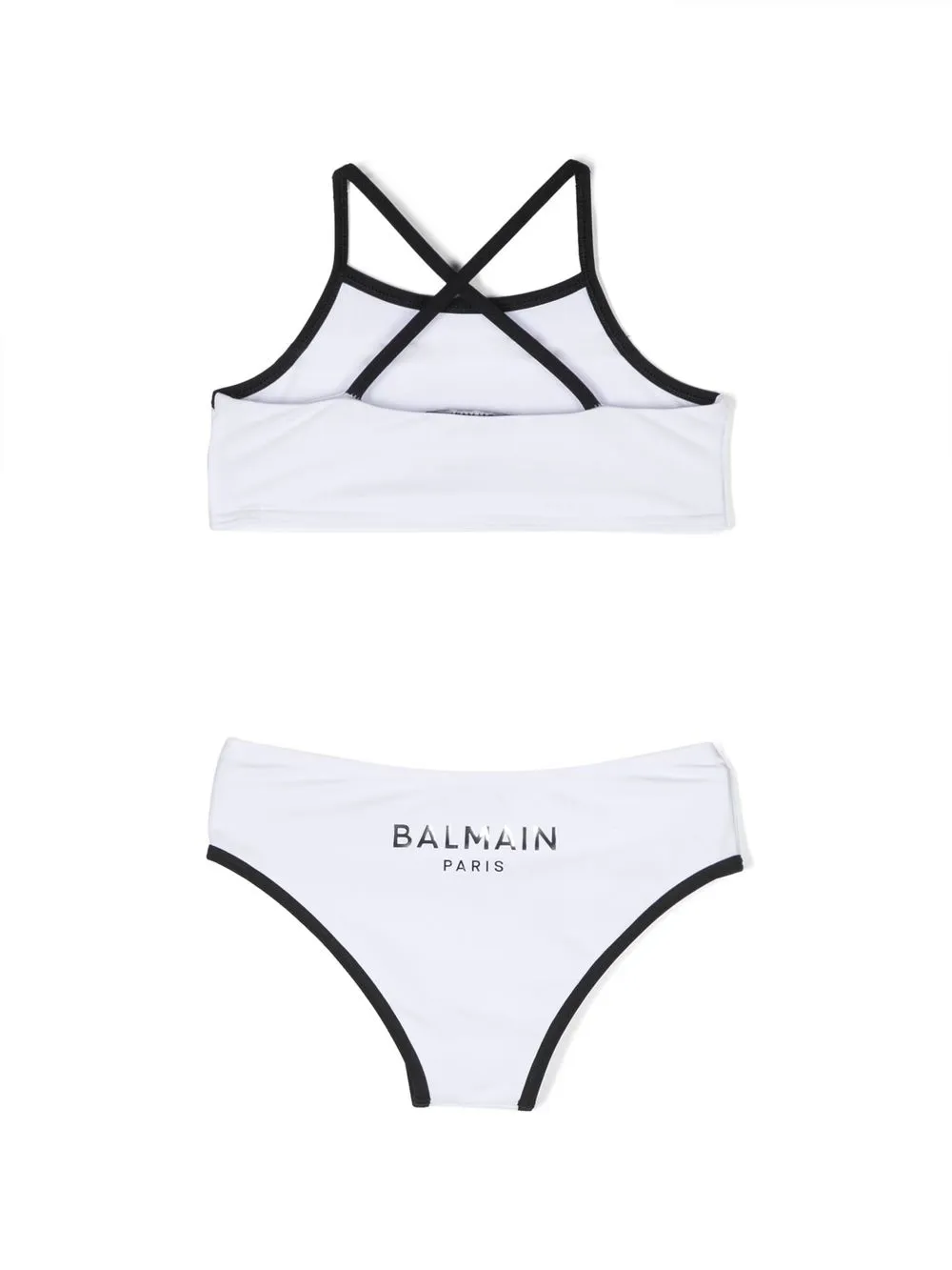 Balmain Kids Bikini met logoprint - Wit