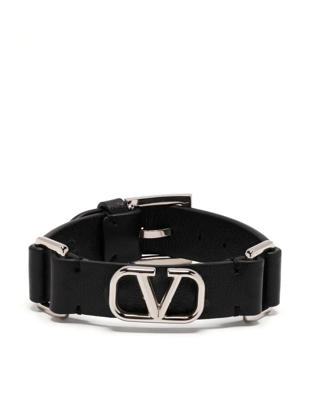 

Valentino Garavani VLogo leather bracelet - Black