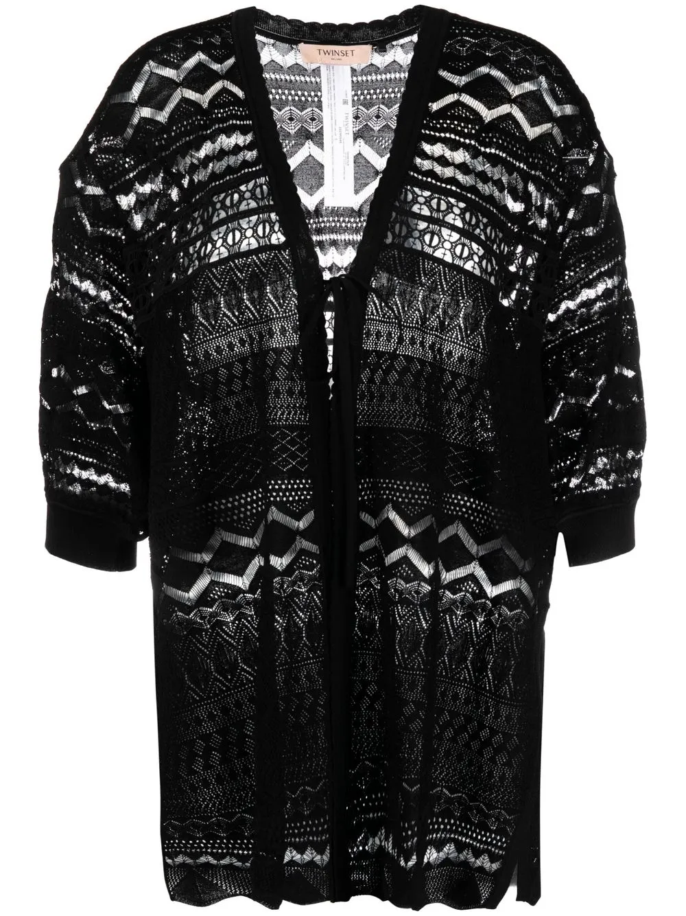 TWINSET cárdigan de tejido flojo - Negro
