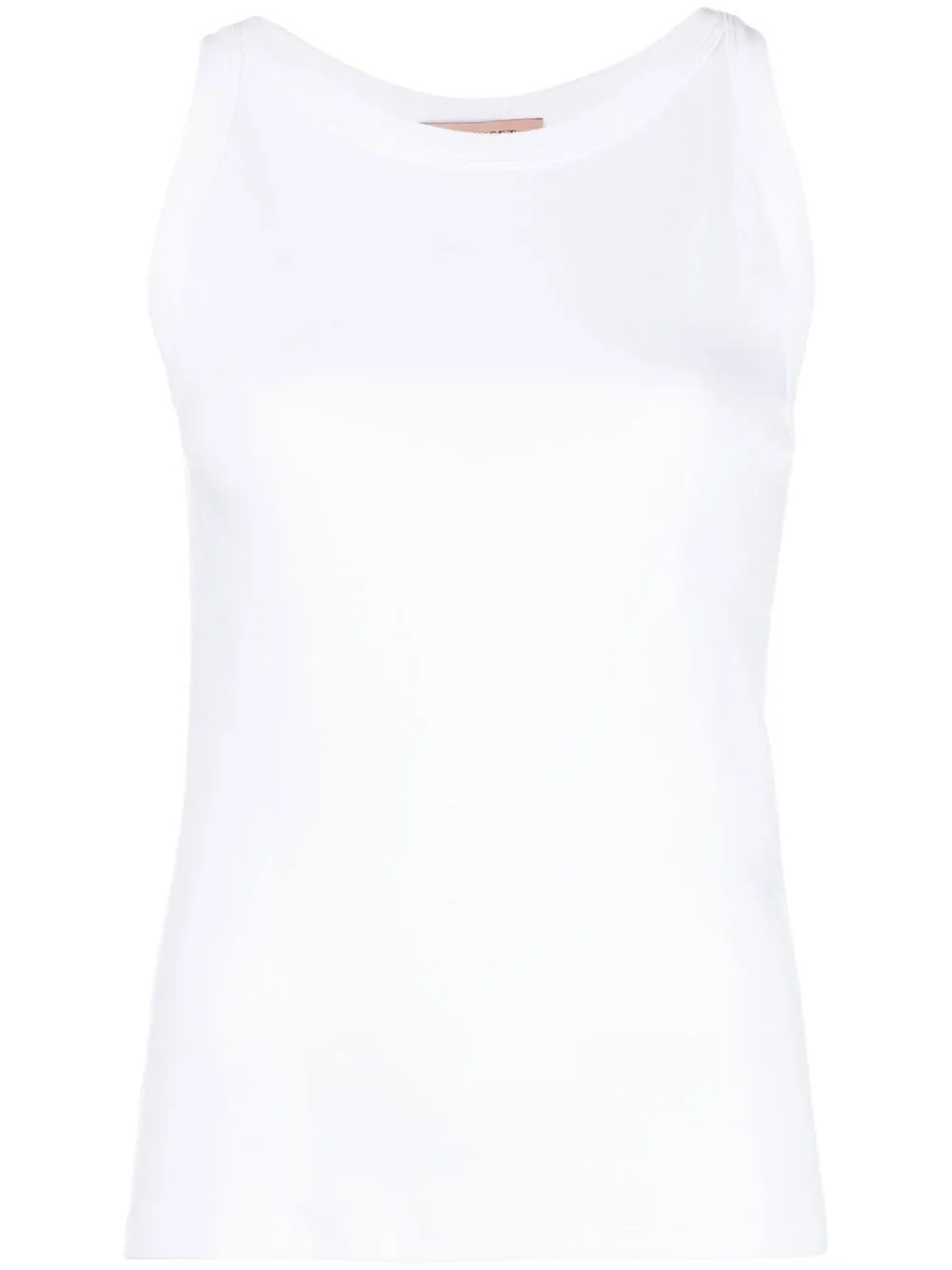 

TWINSET rear logo-plaque tank top - White