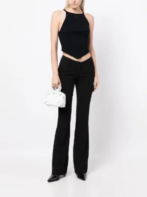 courrèges ノースリーブ ブラック 11R COURREGES クレージュ ニット サスペンダー ノースリーブトップ