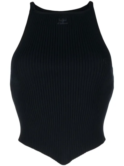 Courrèges Pointy rib-knit tank top