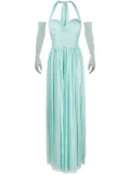 JEAN-LOUIS SABAJI sleeveless tulle maxi dress - Blue