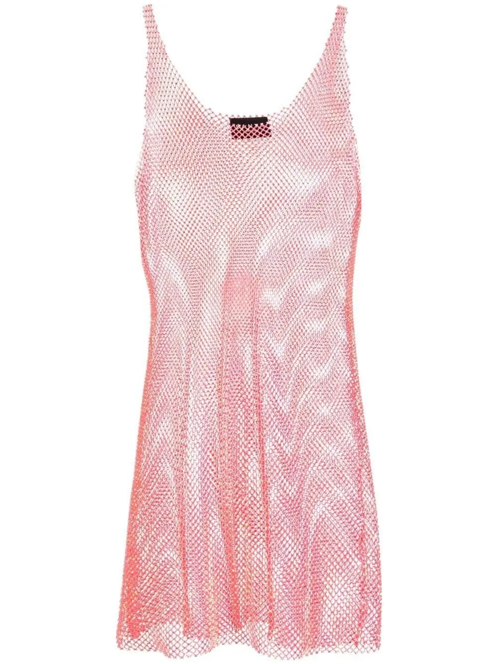 Shop Santa Brands Semi-sheer Crystal Dress In Pink