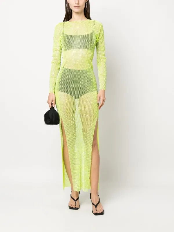 Neon hotsell sheer dress