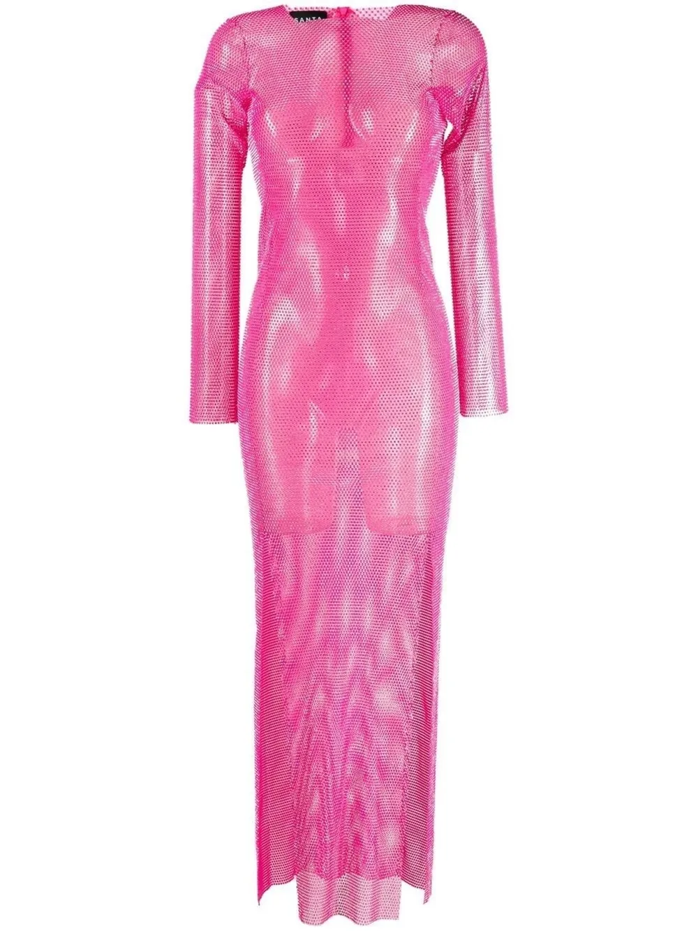

Santa Brands crystal-embellished long-sleeve dress - Pink
