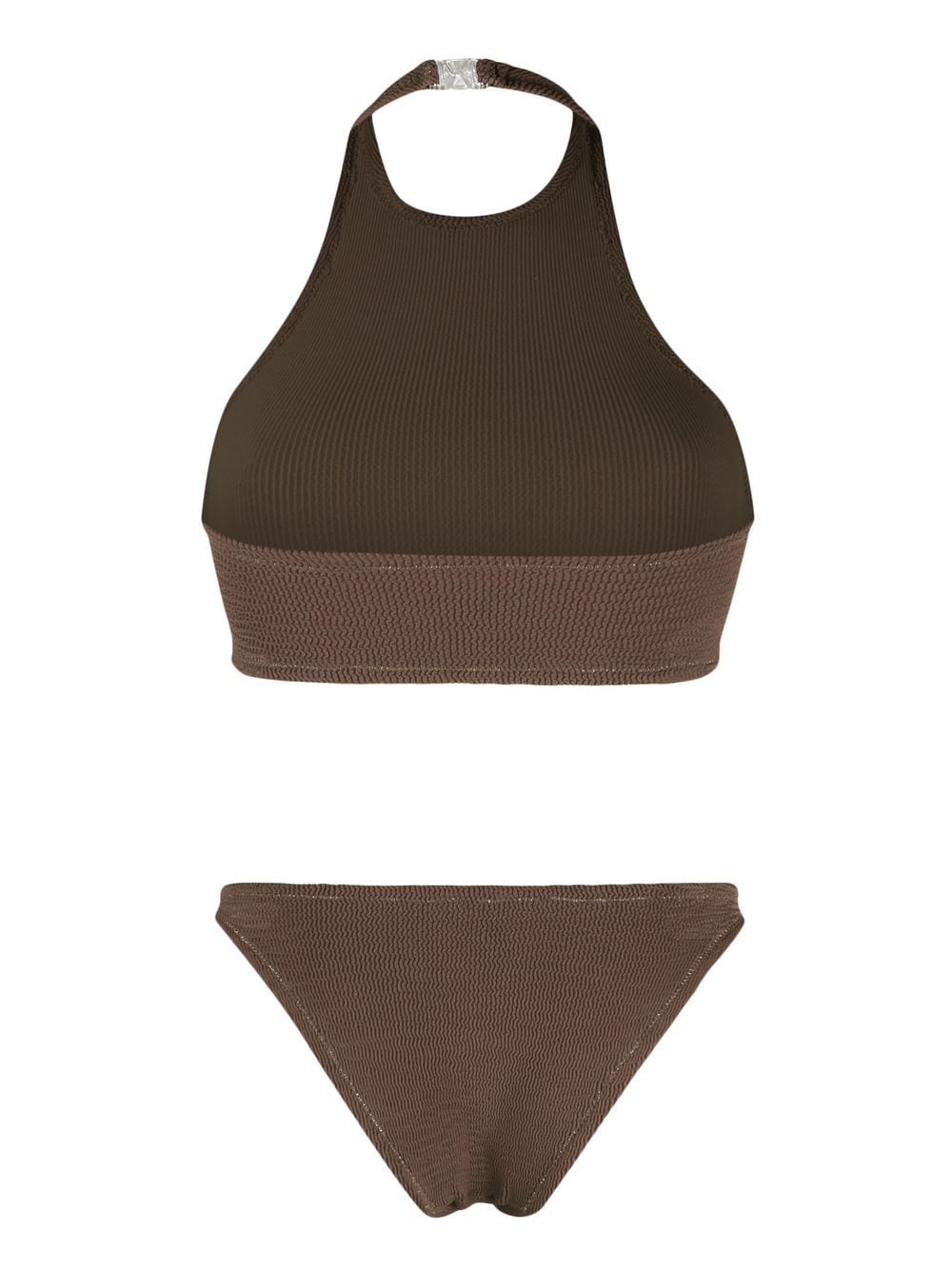 Image 2 of Reina Olga seersucker-texture bikini set