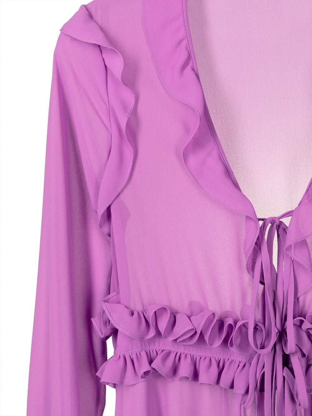 Shop Olympiah Ruffled Maxi Beach Dress In Purple