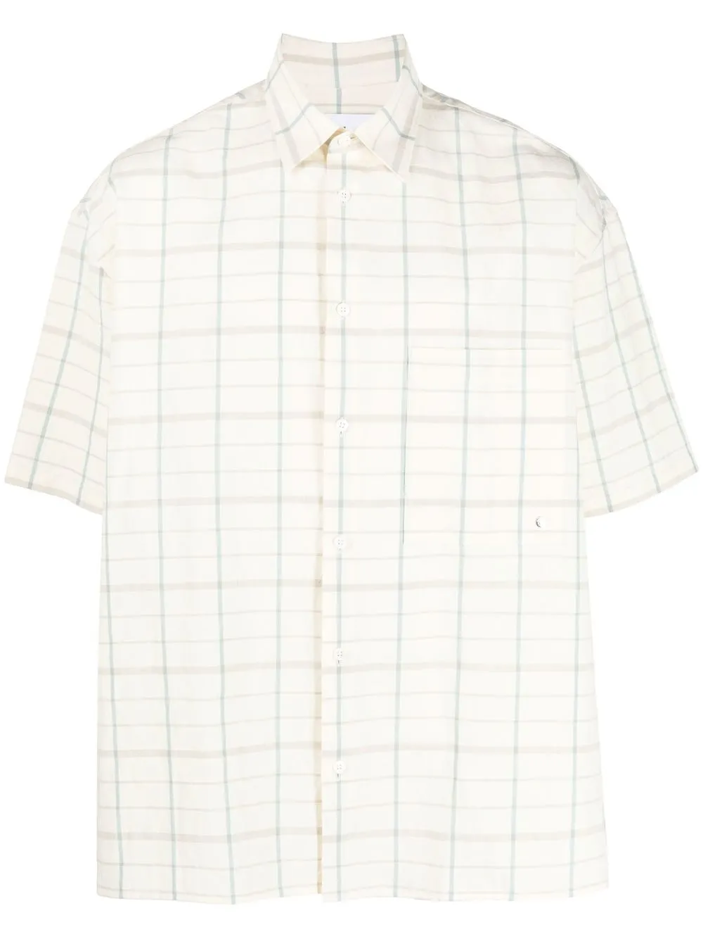 

Etudes plaid-print oversized fit shirt - Neutrals