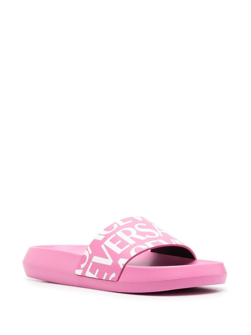 Versace Slippers met logoprint - Roze