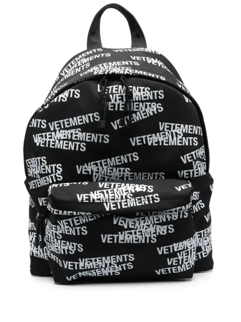 VETEMENTS sac à dos à logo imprimé