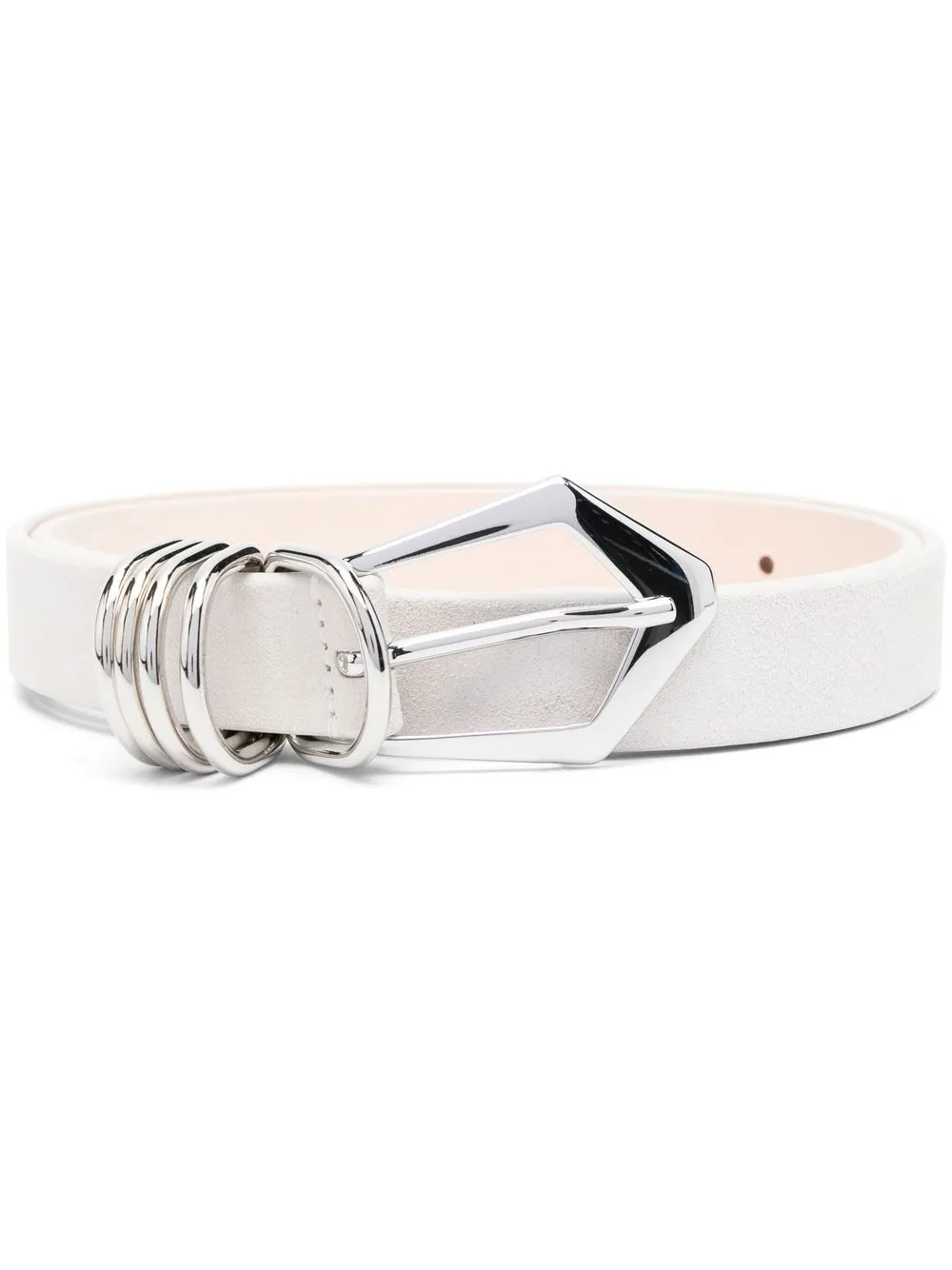 

IRO leather buckle belt - White