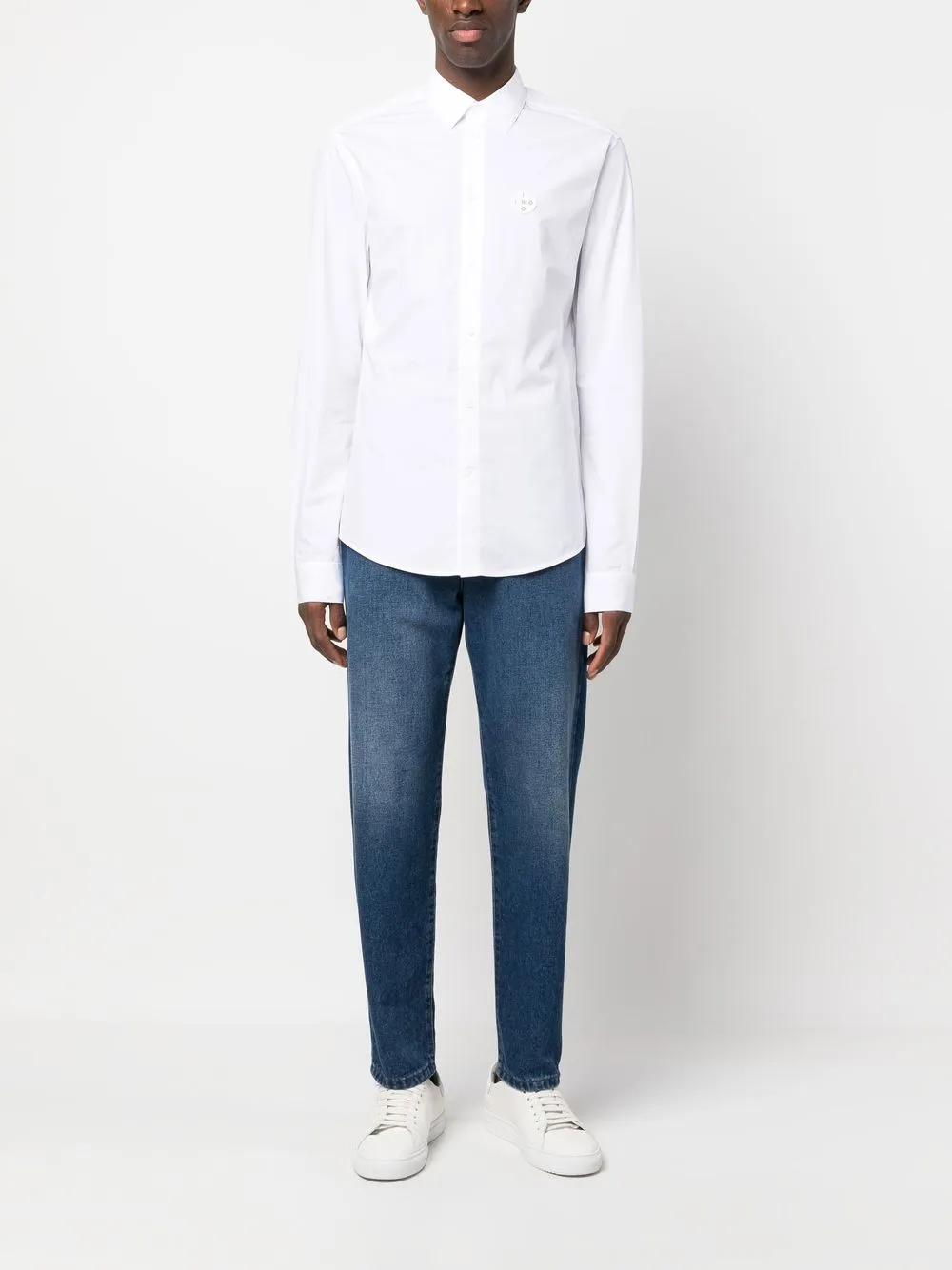 Shop Iro Logo Appliqué Classic Shirt In Weiss