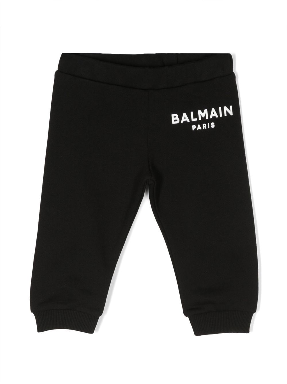 

Balmain Kids logo-print leg trousers - Black